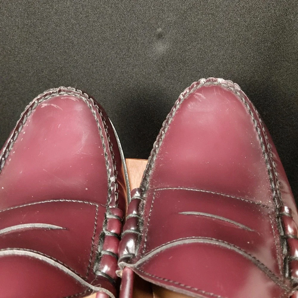 J.Crew Camden Penny Loafers Mens 13 Bordeaux Burgundy Leather BS114